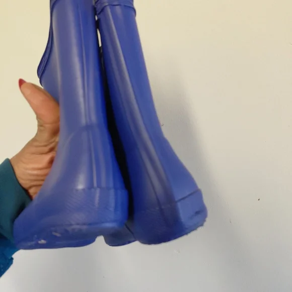 Hunter Toddler Kids Blue Rain Boots Size 6 - Picture 5 of 10